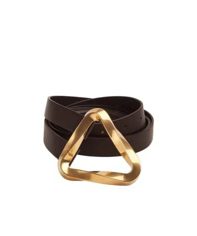 Bottega Veneta Logo Pin Buckle Belt In Black