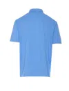 Bottega Veneta Polo Shirt With Ribbed Collar And Short Sleeves In Blue