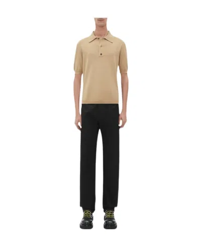 Bottega Veneta Logo Polo Shirt In Black