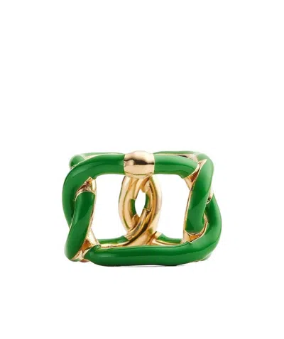 Bottega Veneta Logo Ring In Gold