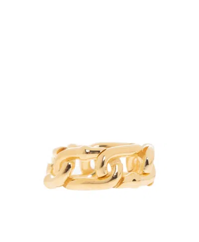 Bottega Veneta Logo Ring In Yellow