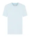 Bottega Veneta Logo Round-necked T-shirt In Blue