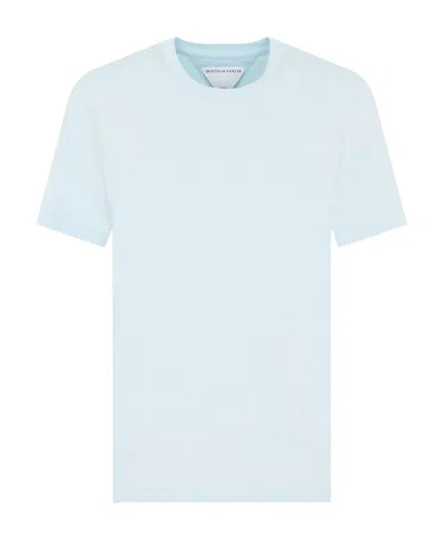 Bottega Veneta Logo Round-necked T-shirt In Blue