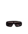 Bottega Veneta Logo Shield Sunglasses In Black