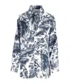 Bottega Veneta Multicolor Printed Silk Shirt In White