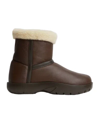 Bottega Veneta Logo Short Boots In Black
