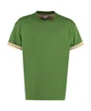 Bottega Veneta Logo Short-sleeved T-shirt In Green