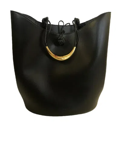 Bottega Veneta Logo Shoulder Bag In Black