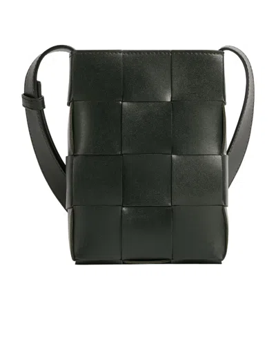 Bottega Veneta Logo Shoulder Bag In Green