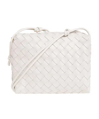 Bottega Veneta Logo Shoulder Bag In White