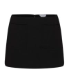 Bottega Veneta Graphite Cotton Blend Mini Skirt In Black