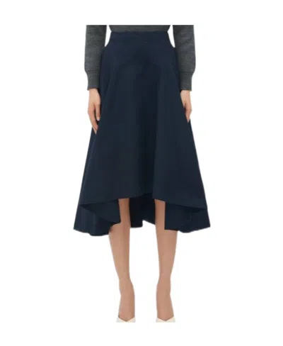 Bottega Veneta Logo Skirt In Black