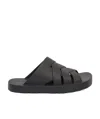 Bottega Veneta Open Toe Cold Drag Of Logo In Black