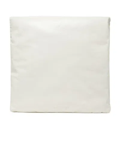 Bottega Veneta Logo Square Clutch In White
