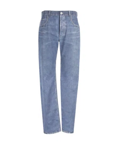 Bottega Veneta Logo Straight Jeans In Blue