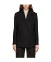 Bottega Veneta Logo Suit Jacket In Black