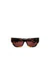 Bottega Veneta New Triangle Cat Eye Sunglasses In Black