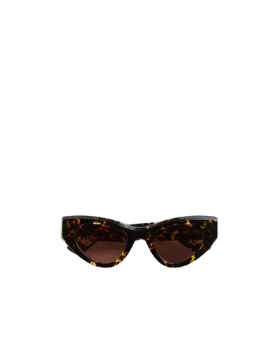 Bottega Veneta Logo Sunglasses In Black