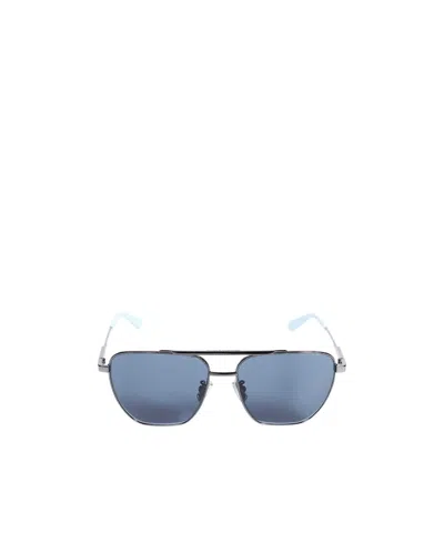 Bottega Veneta Logo Sunglasses In Blue