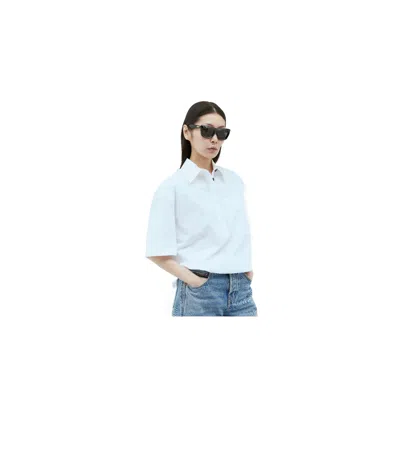 Bottega Veneta Logo Sunglasses In Blue