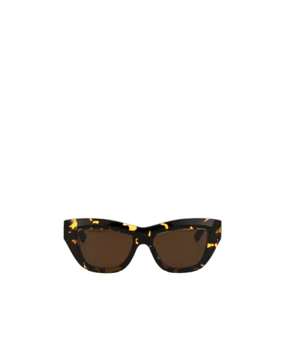 Bottega Veneta Logo Sunglasses In Brown