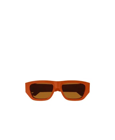 Bottega Veneta Logo Sunglasses In Brown