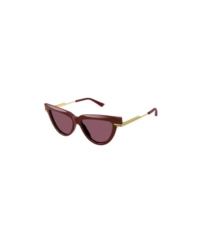 Bottega Veneta Logo Sunglasses In Brown