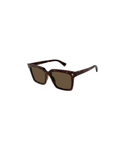 Bottega Veneta Logo Sunglasses In Brown