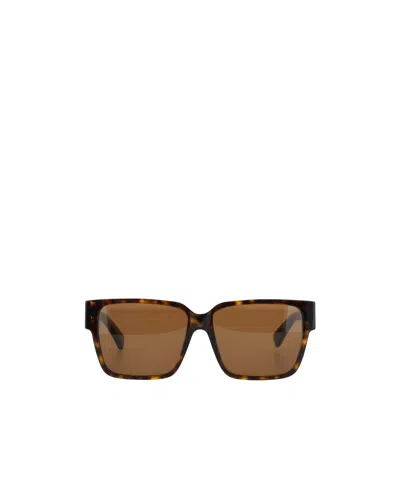 Bottega Veneta Logo Sunglasses In Brown