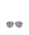 Bottega Veneta Logo Sunglasses In Gray