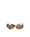 Bottega Veneta Logo Sunglasses In Gray