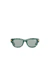 Bottega Veneta Mitre Square Sunglasses In Gray