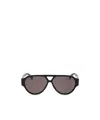 Bottega Veneta Aviator-frame Acetate Sunglasses In Gray