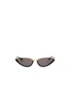Bottega Veneta Cat-eye Acetate And Gold-tone Sunglasses In Gray