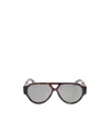 Bottega Veneta Logo Sunglasses In Gray