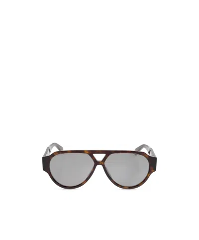 Bottega Veneta Logo Sunglasses In Gray