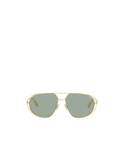 Bottega Veneta Logo Sunglasses In Gray