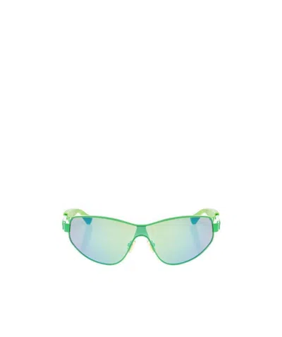 Bottega Veneta Logo Sunglasses In Green