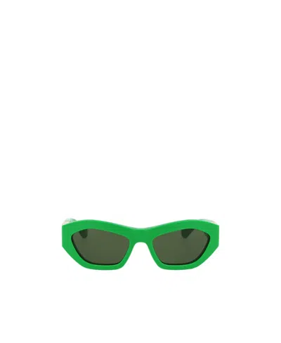 Bottega Veneta Logo Sunglasses In Green