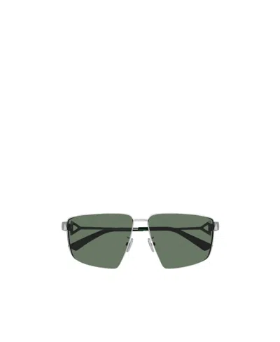 Bottega Veneta Logo Sunglasses In Green