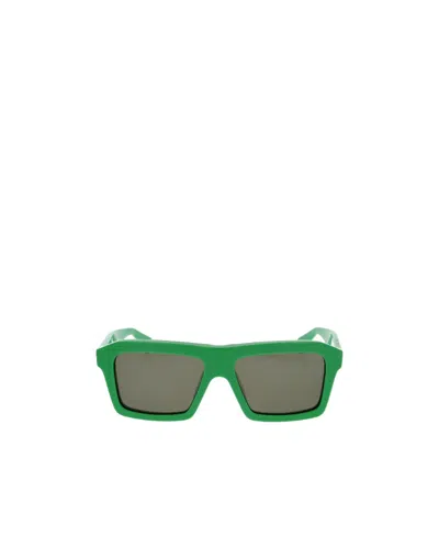 Bottega Veneta Logo Sunglasses In Green