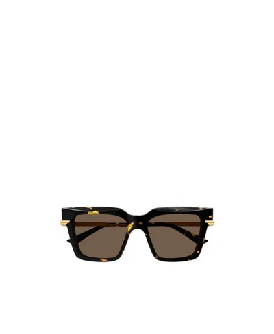 Bottega Veneta Logo Sunglasses In Green