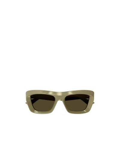 Bottega Veneta Logo Sunglasses In Green