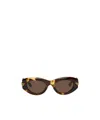 Bottega Veneta Logo Sunglasses In Green