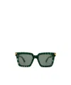 Bottega Veneta Eyewear Square Frame Sunglasses In Green