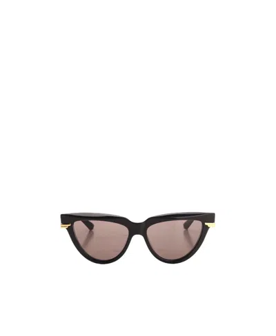 Bottega Veneta Logo Sunglasses In Nude