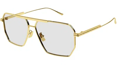 Bottega Veneta Logo Sunglasses In Nude