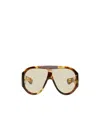 Bottega Veneta Logo Sunglasses In Nude