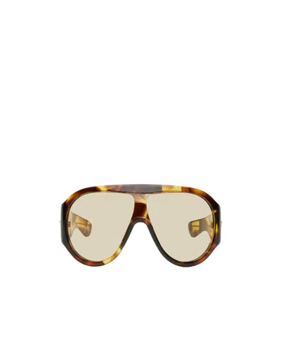 Bottega Veneta Logo Sunglasses In Nude