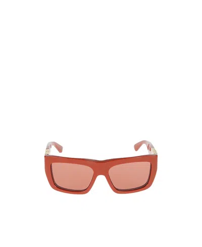 Bottega Veneta Logo Sunglasses In Pink